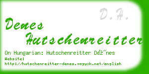 denes hutschenreitter business card